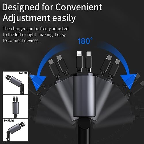 SwiftCharge 4-in-1 Retractable Car Charger